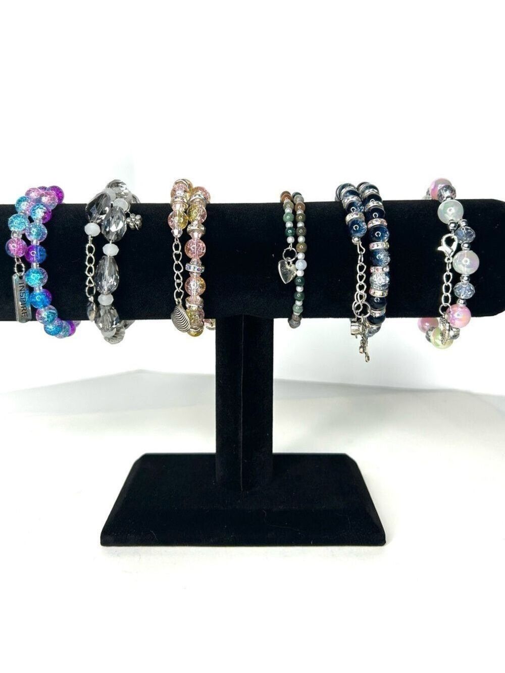 Handmade Beaded Wrap Bracelet with Charm